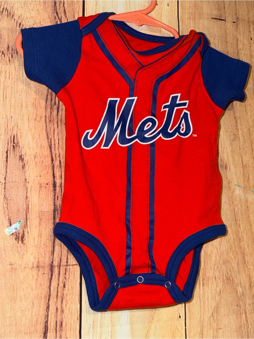 Official New York Mets Baby One-Piece Bodysuit Onesie Size 0-3 Months MLB